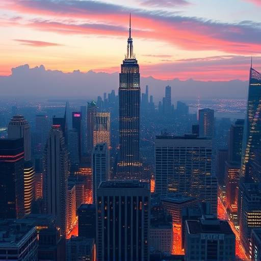 Cover art for Skyline City building simulation mobile game